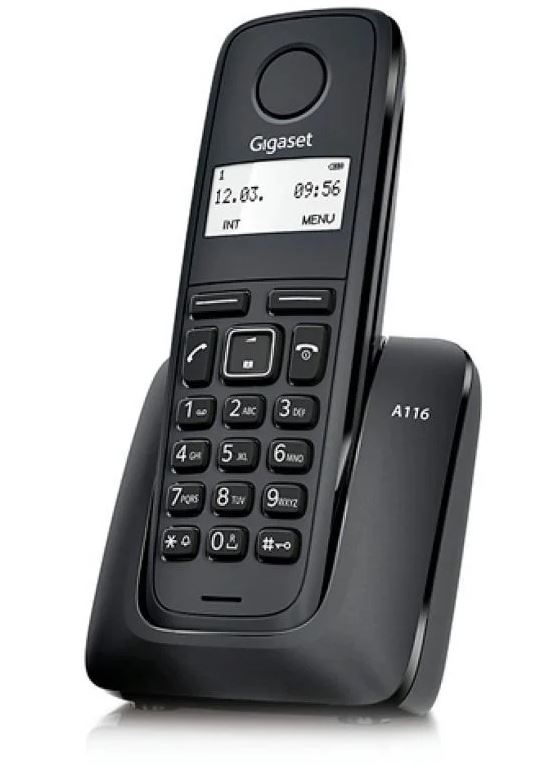 TELEFONO DECT GIGASET A116 NEGRO AGENDA 50 AGENDA CONTACTOS IDENTIFICACION LLAMADA